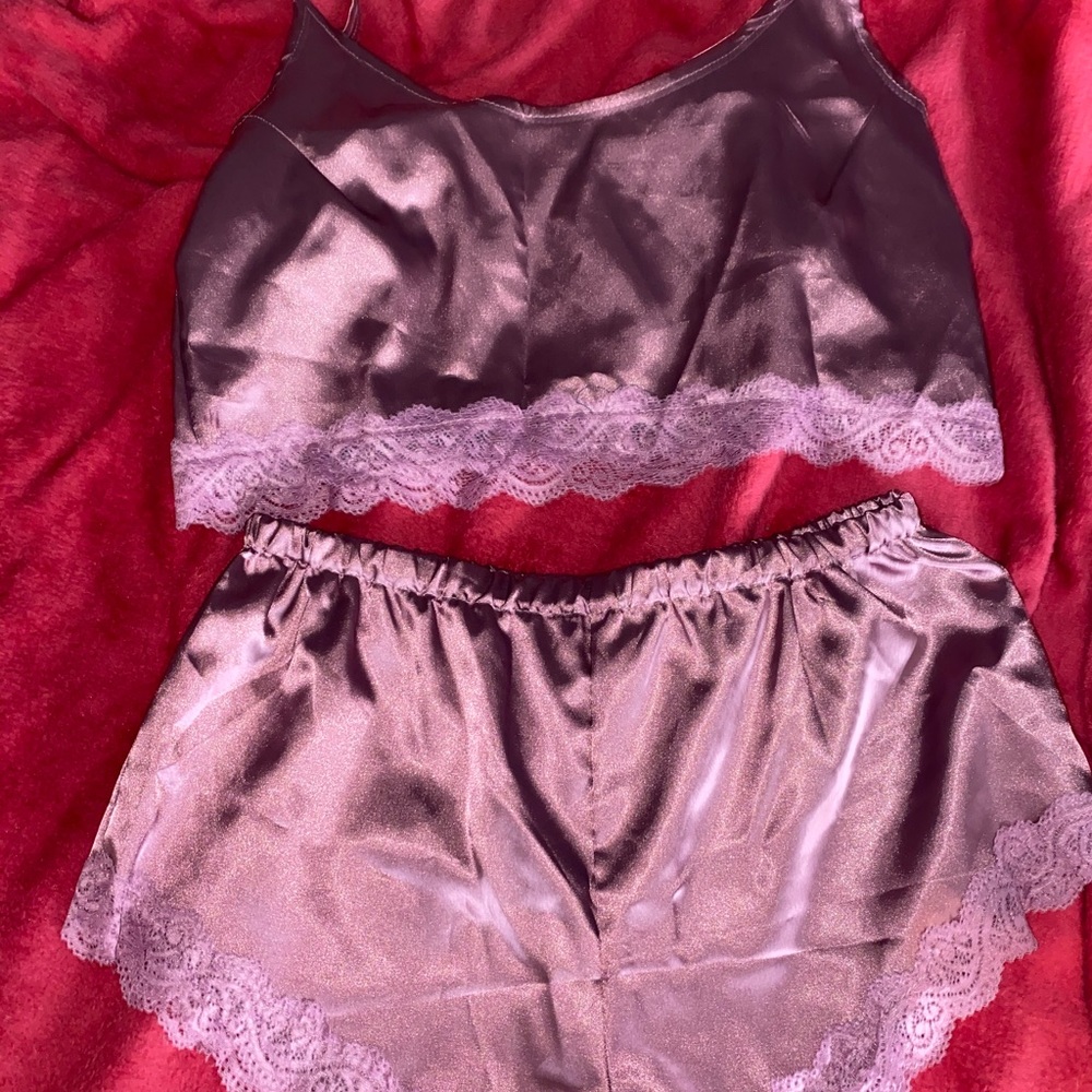 silk shein sleep set